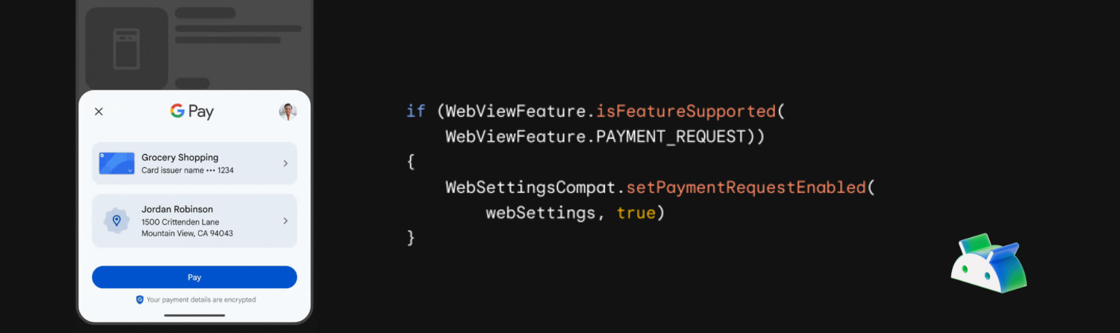Adding support for Google Pay within Android WebView