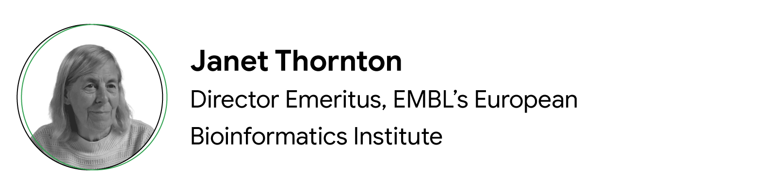 Headshot of Janet Thornton, Director Emeritus, EMBL’s European Bioinformatics Institute